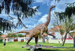 Magyarosaurus dacus este unic în lume şi are aproximativ şapte metri lungime şi peste trei metri înălţime