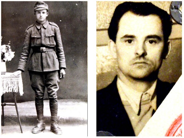Tânărul Petru Nicula, înainte de a pleca pe front (stânga) şi în 1946, după liberare