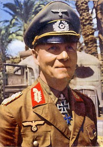 Erwin Rommel, într-una dintre rarele ocazii în care  a fost surprins zâmbind, în timpul celui de-al  Doilea Război Mondial