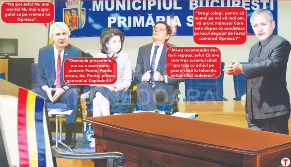 Liderul PSD Liviu Dragnea anunţa că trei foşti miniştri în Guvernul Ponta au refuzat o posibilă candidatură la Primăria Ca­pitalei: Eugen Teodorovici (finanţe, fonduri europene), Rovana Plumb (mediu şi muncă) şi Nicolae Bănicioiu (sănătate).