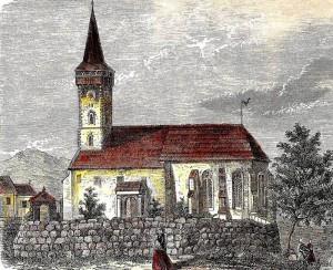 Biserica medievală de lângă Casină (sursa - Colecția Nicu Hada)